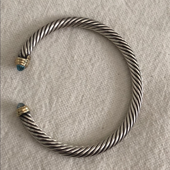 Classic Cable David Yurman Bracelet Blue Topaz - Picture 2 of 3